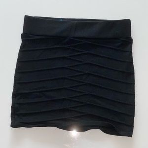 Black mini skirt